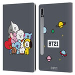 Head Case Designs Officially Licensed BT21 Line Friends Group Hug Basic Characters Leather Book Wallet Case Cover Compatible With Samsung Galaxy Tab S7 5G