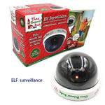 Elf Surveillance Dummy CCTV Camera Christmas Accessory With LED Light