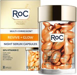 Roc - Multi Correxion Revive + Glow Night Serum Capsules - Anti-Wrinkle & Aging 