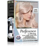 L’Oréal Paris Préférence Le Blonding Toner toningsfarve med en sur pH-værdi neutraliserer orange undertoner Skygge 02 Pearl Blonde 1 stk.