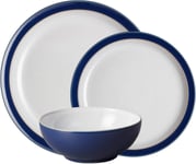 Denby - Elements Dark Blue Dinner Set for 4 - 12 Piece Ceramic Tableware Set - D