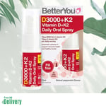 D3000+K2 Vitamin D + K2 Oral Spray from Better You