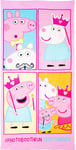 Peppa Pig Official Character Microfibre Beach Bath Towel. Quick Dry, Ultra Soft Fabric Large Size - D Pink