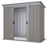 YardMaster Tall Metal Pent Garden Shed - 6 x 4ft