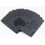 Svart Plast PVC Poker Vattentäta Spelkort Kortlek