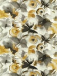 Harlequin Flores Made to Measure Curtains or Roman Blind, Charcoal/Mustard