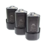3x Batteries Li-Ion 1500mAh outils électriques compatible avec Rockwell RK2510K, RK2510K2, RK2515K2, RK2516K - Remplacement pour Worx WA3509 - Vhbw