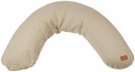 Béaba, Big Flopsy, Coussin d'allaitement/Grossesse, Oreiller de Grossesse/Maternité, Convient pour Dormir/Allaiter, Soutien, Détente et Confort Optimal, Fleur de Coton, Lin