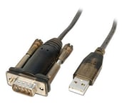 LINDY - Convertisseur Série USB RS232 Lite avec Câble Adaptateur de 1.5 m, chipset prolifique pour Appareils Industriels et équipé d'un Port Série. Compatible avec Windows, Mac, Linux