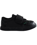 Kickers Childrens Unisex Low Kids Black Shoes - Size UK 7 Infant