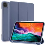 SIWENGDE Case for iPad 12.9 Inch 2020,Slim Lightweight Soft Flexible TPU Back Cover,Support iPad Pencil Charging for iPad Case,Multiple Viewing Stand Modes,Auto Wake/Sleep(Lavender purple)