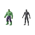 Avengers Marvel Titan Hero Series Blast Gear Deluxe Hulk Action Figure, 30-cm Toy, Inspired byMarvel Comics & Marvel Titan Hero Series Collectible 30-cm Black Panther Action Figure