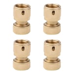 4 Pcs Brass Hose Connector, Tap Hose Connector for 1/2-inch (13mm), Hose Pipe Tap Adapter for Outdoor Car Washing, Garden Irrigation, Vegetable Field Watering