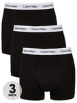 Calvin Klein Core 3 Pack Trunks - Black, Black, Size S, Men