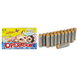 Hasbro Gaming Classic Operation Game & Amazon Basics AA Performance Alkaline Batteries [Pack of 20] - Packaging May Vary