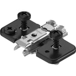 Blum bakplatta, korsmontering, 0 mm, expando, onyxsvart