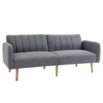 2 Seater sofa bed Sofa Couch with Adjustable Backrest Linen