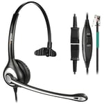 Wantek RJ9 Phone Headset with Noise Cancelling Mic   Quick Disconnect for Polyco