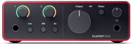 Focusrite Scarlett Solo 4th Gen USB Audio Interface, for the Guitarist, or — and