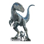 STAR CUTOUTS SC4080 Dinosaur Blue - Raptor Jurassic World Dominion Lifesize Cardboard Cutout With Mini