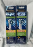 2 x ORAL-B Cross Action Replacement Toothbrush Heads 4 Pack ( 8 Heads In Total )