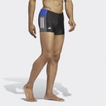 Adidas Colorblock 3-stripes Swim Boxers Uimahousut Black / Semi Lucid Blue / Grey Six / White