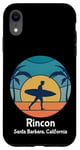 Coque pour iPhone XR Rincon Santa Barbara California Surf Vintage Surfer Beach