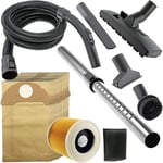 Hose Tool Kit Filters Bags x 20 for KARCHER Vacuum Extension Rod WD2.200 WD2.240