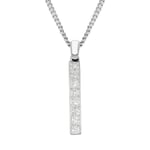 18ct White Gold 0.50ct Diamond Princess Cut Bar Necklace
