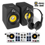 DJ Starter Kit with Hercules DJ MIX Controller, XP40 Monitors and Headphones