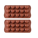 Diamond Found Heart Chocolate Moulds Silicone Candy Molds, Break Apart Chocolate Molds Non-Stick Reusable DIY Baking Molds Candy Protein & Energy Bar Moulds (2) (2)