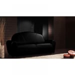 Canapé lit CLUB DELUXE convertible EXPRESS 120 cm cuir noir matelas 16 cm