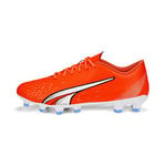 PUMA Women's Play FG/AG WN's Soccer Shoe, Ultra Orange White-Blue Glimmer, 3.5 UK