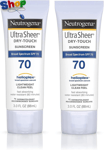 Ultra  Sheer  Dry - Touch  Sunscreen ,  SPF  70 ,  88  Ml ( Pack  of  2 )