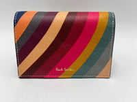 PAUL SMITH Womens 'Swirl' Small Credit Card with Coin Pouch Leather PURSE