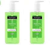 2 X Neutrogena Oil Balancing Facial Wash with Lime & Aloe Vera | Oil Free 200ml