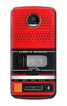 Red Cassette Recorder Graphic Case Cover For Motorola Moto Z Force, Z Play