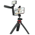 Digipower Super Star Vlogging Kit med Stativ för Smartphone med Fjärrkontroll & Mikrofon - Svart