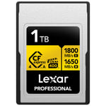 Lexar CFexpress Type A Pro Gold 1TB 1800MB/s -minneskort