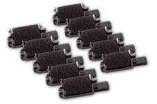 vhbw 10x Rouleaux d'encre noir compatible avec Texas Instruments TI 5045 SV, TI 5045 SVC calculatrice de poche, caisse enregistreuse