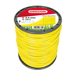 Oregon Yellow Square Strimmer Line Wire for Grass Trimmers and Brushcutters, Professional Grade Nylon, Fits Most Strimmers, 2.4 mm x 225 m (69-415-Y)