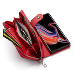samsung Samsung S20 Plus Zipper Wallet Case Red