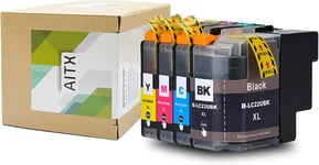 AITX LC22U High Yield XL Ink Cartridge Compatible with Brother DCP-J785DW, MFC-J