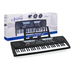 Toyrific Academy of Music | Kids Keyboard with Microphone, 61 Key, Musical Instrument Electric Piano and Lightweight Multi-Functional Music Station, Black