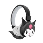 Söt Sanrio Kuromi Barn Flickor Cartoon Anime Bluetooth Trådlösa Hörlurar Fällbara Headset Mjuka Öronkuddar Hörlurar Jul Födelsedagspresenter black