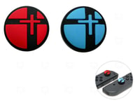 2x Super Smash Bros Blue Red Switch Cap Thumb Grips for Joystick Joy/con Lite
