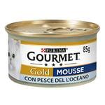 Gourmet Purina Gold Nourriture Humide Mousse pour Chat au Poisson de l'océan – 24 boîtes de 85 g chacune (Pack de 24 x 85 g)