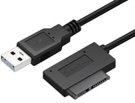 USB-A 2.0 til SATA Slim 13-Pin adapter