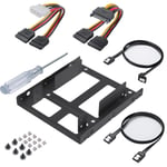 Cysslogy 2.5 to 3.5 SSD Mounting Bracket Dual Hard Drive Adapter for Any 2.5 SSD or HDD