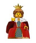 Lego Series 15 Queen Minifigure with Golden Tiara and Fur Cape